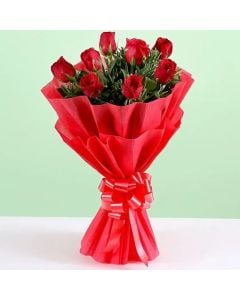 Mysterious 8 Red Roses Bouquet