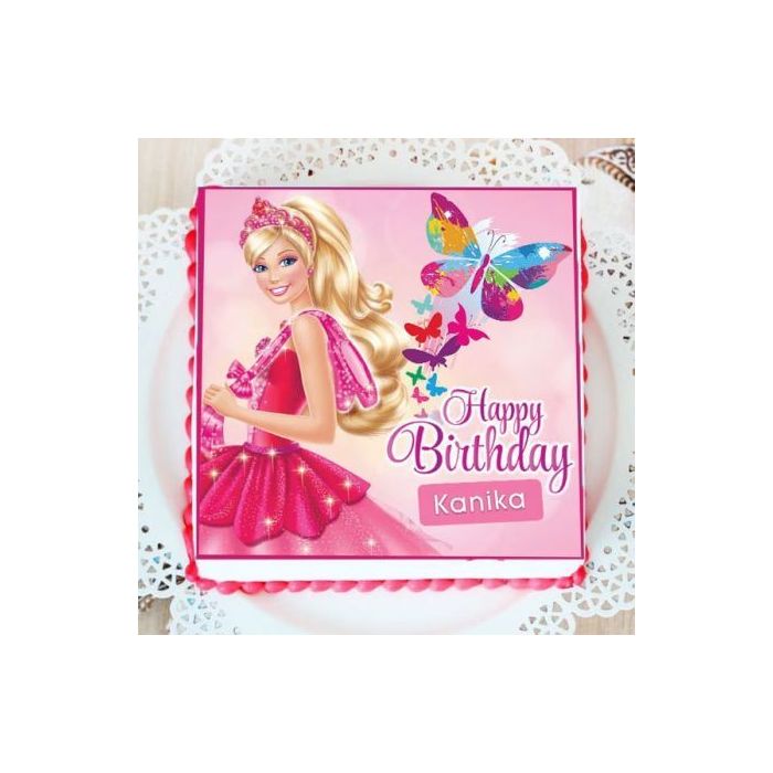 Happy Birthday Barbie Poster Cake Half Kg
