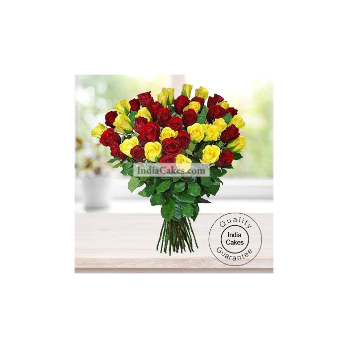 18 RED AND YELLOW ROSES BUNCH 18 RED AND YELLOW ROSES BUNCH