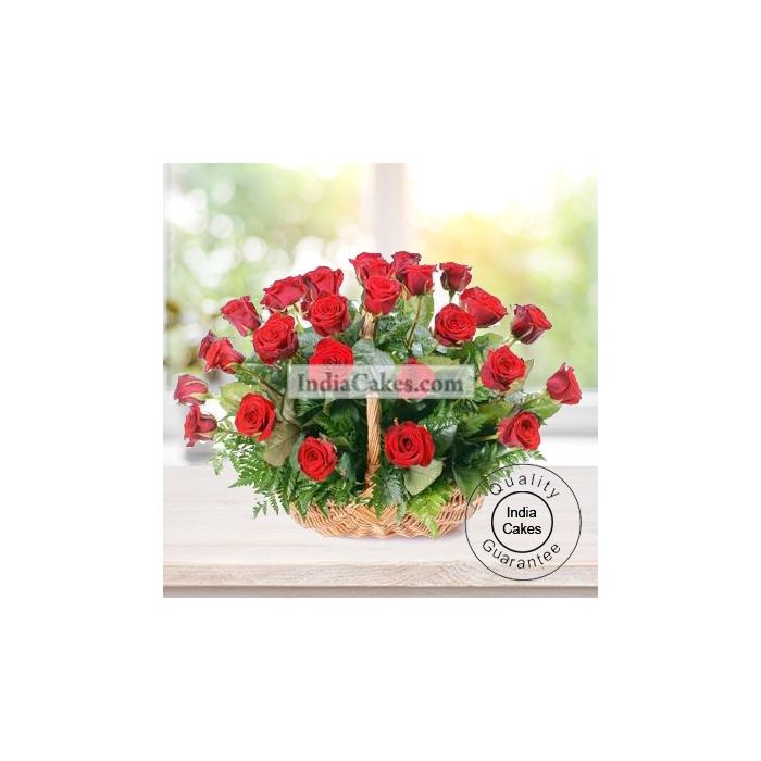 40 Red Roses Basket 40 Red Roses Basket