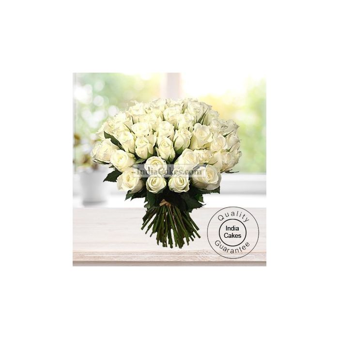 50 White Roses Bunch 50 White Roses Bunch
