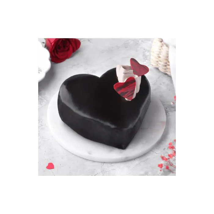 Allure Truffle Heart Shaped Cake Half Kg Allure Truffle Heart Shaped Cake Half Kg