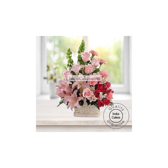 Arrangement of Lilly and Carnations Arrangement of Lilly and Carnations