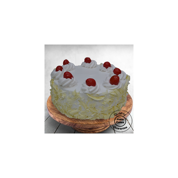 Creamy White Forest Cake with Cherry Half Kg Creamy White Forest Cake with Cherry Half Kg