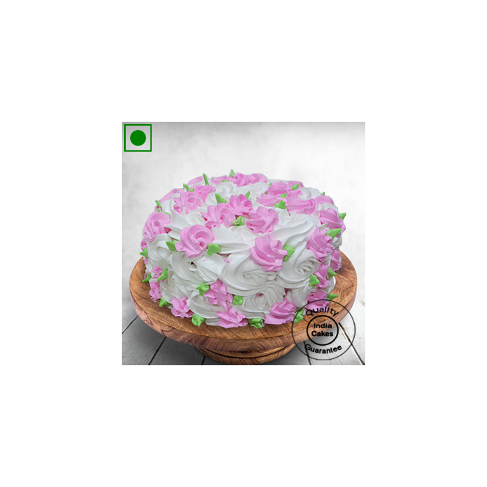 Eggless Delicious Swirls Strawberry Cake Half Kg