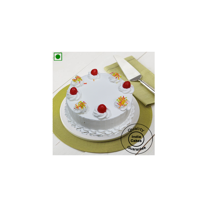 Eggless Fresh Rich Vanilla Cake Half Kg