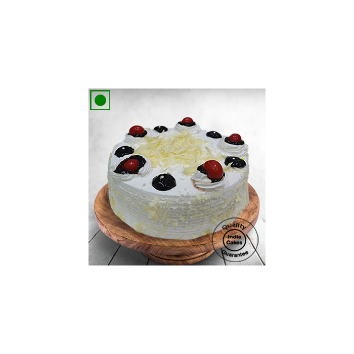 Eggless Royal Creamy White Forest Cake Half Kg Eggless Royal Creamy White Forest Cake Half Kg