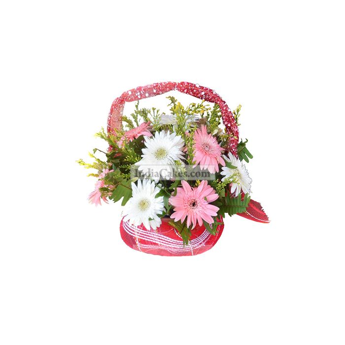 12 Pink & White Gerberas with Fillers Arrangement 12 Pink & White Gerberas with Fillers Arrangement