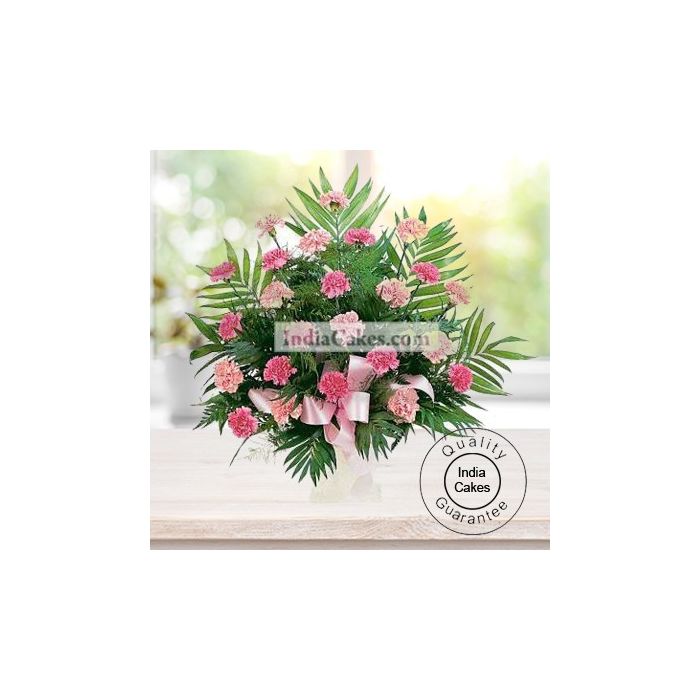 ARRANGEMENT OF 20 PINK CARNATIONS ARRANGEMENT OF 20 PINK CARNATIONS