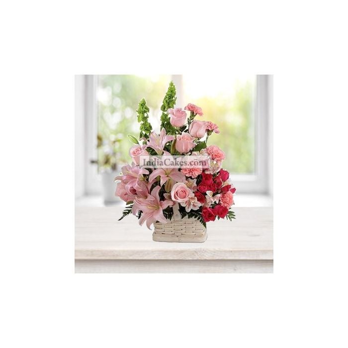 Arrangement of Lilly and Carnations Arrangement of Lilly and Carnations