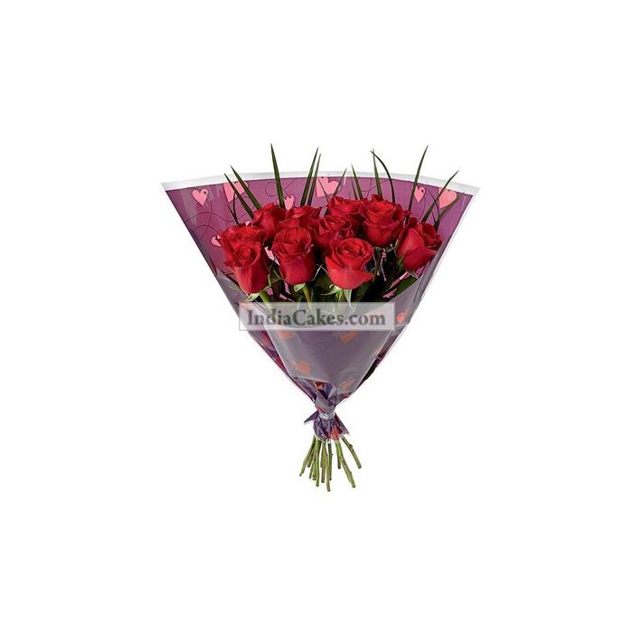 Hand Tied 20 Red Roses Bunch Hand Tied 20 Red Roses Bunch