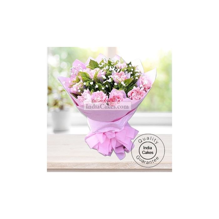 15 PINK CARNATIONS BUNCH