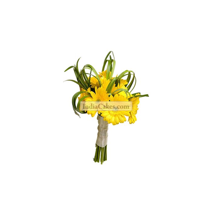15 Yellow Gerberas Bouquet 15 Yellow Gerberas Bouquet