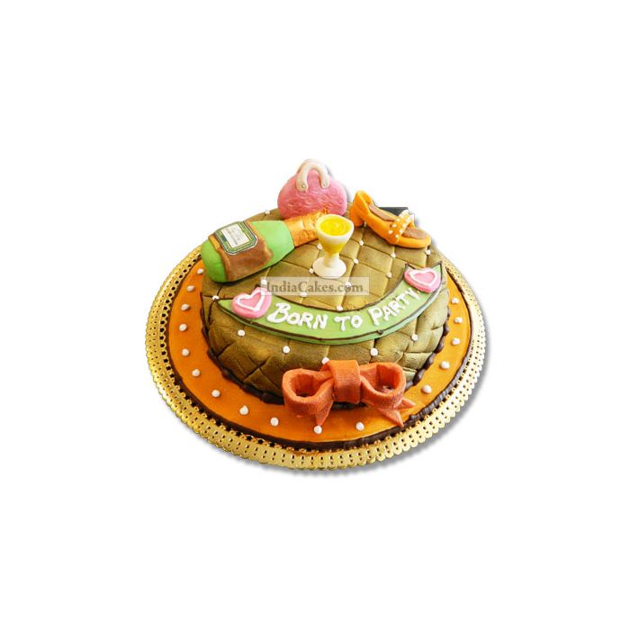 3 Kg Party Girl Theme Cake 3 Kg Party Girl Theme Cake
