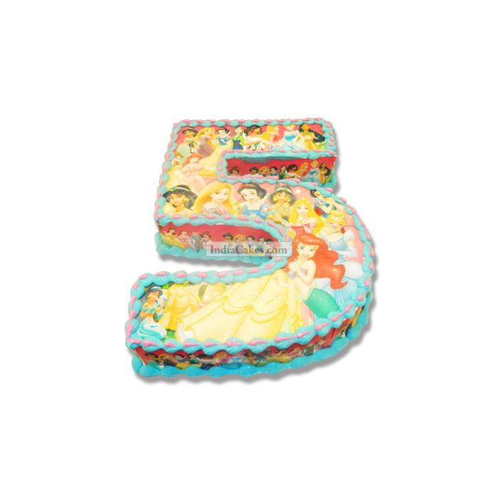 4 Kg Princess Theme Numerical Shape Cake 4 Kg Princess Theme Numerical Shape Cake