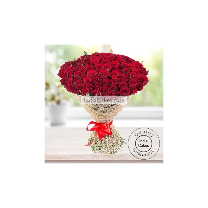 Hand Tied Bunch of 50 Red Roses