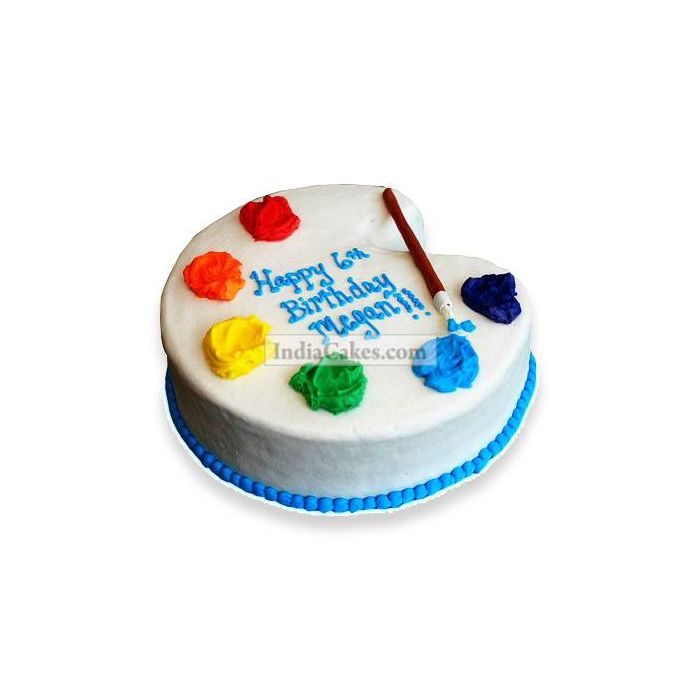 Fondant Artist Birthday Cake Two Kilogram
