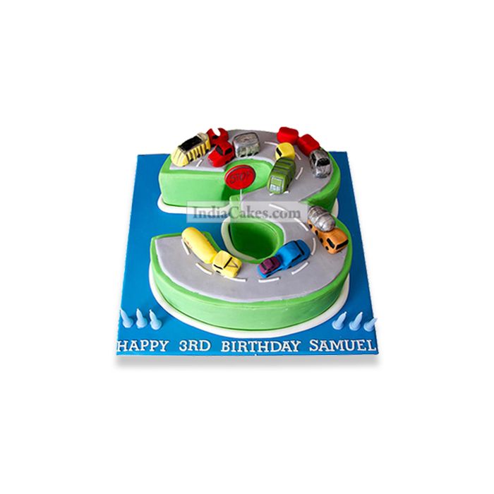 2 Kg Cars Birthday Cake