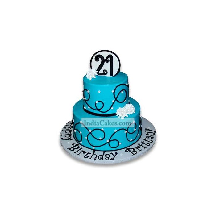 4 Kg Dazzling Blue Birthday Cake 4 Kg Dazzling Blue Birthday Cake