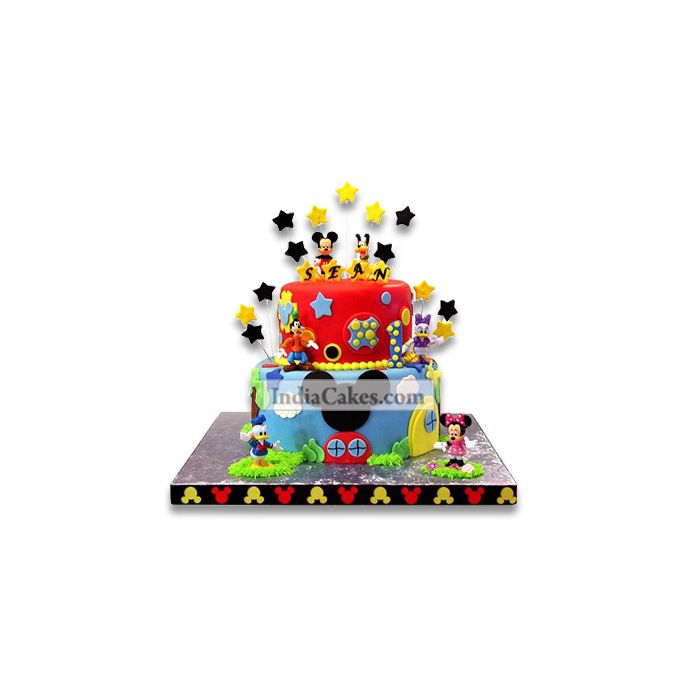 3.5 Kg Mickey Mouse Club house Cake 3.5 Kg Mickey Mouse Club house Cake