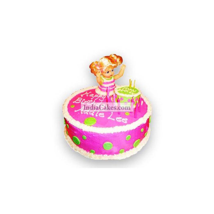 Fondant Pink Doll Cake Two Kilogram Fondant Pink Doll Cake Two Kilogram