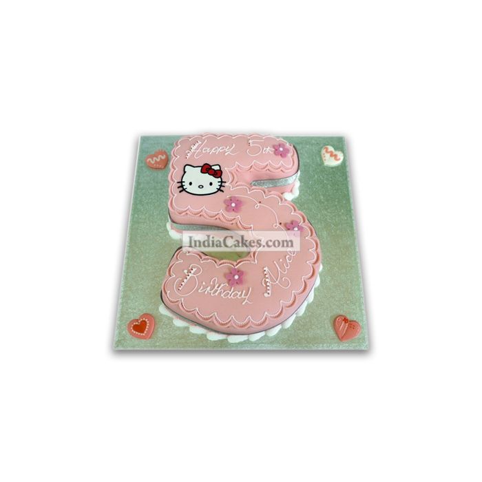 5th Birthday Hello Kitty Cake Three Kilogram 5th Birthday Hello Kitty Cake Three Kilogram