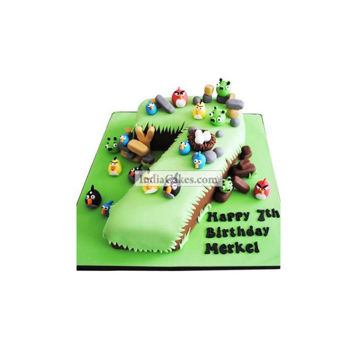 7th Birthday Angry Birds Cake Three Kilogram 7th Birthday Angry Birds Cake Three Kilogram