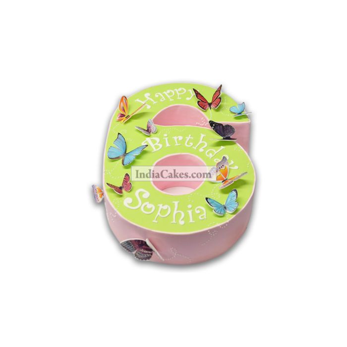 6th Birthday Butterfly Cake Three Kilogram 6th Birthday Butterfly Cake Three Kilogram
