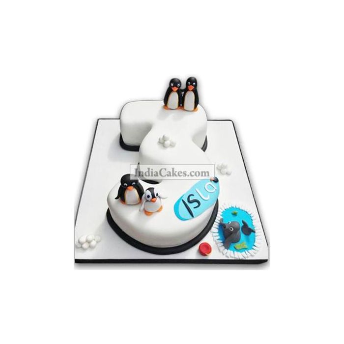 3rd Birthday Penguin Cake Three Kilogram 3rd Birthday Penguin Cake Three Kilogram
