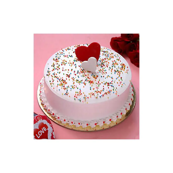 Eggless Sprinkle of Joy Vanilla Cake Half Kg
