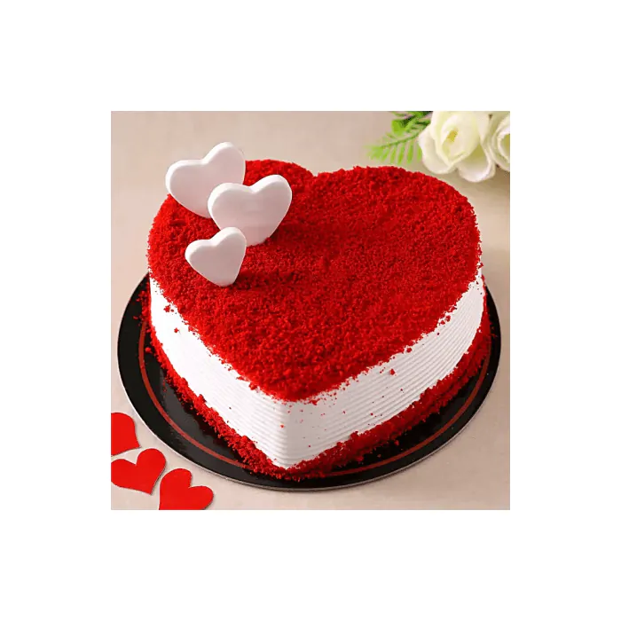 Valentines Heart Red Velvet Cake Half Kg