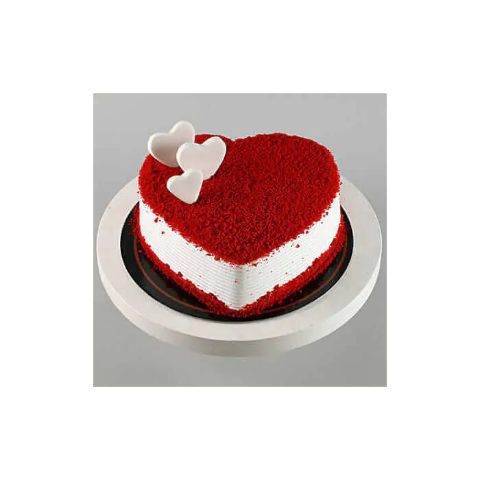 Valentines Heart Red Velvet Cake Half Kg