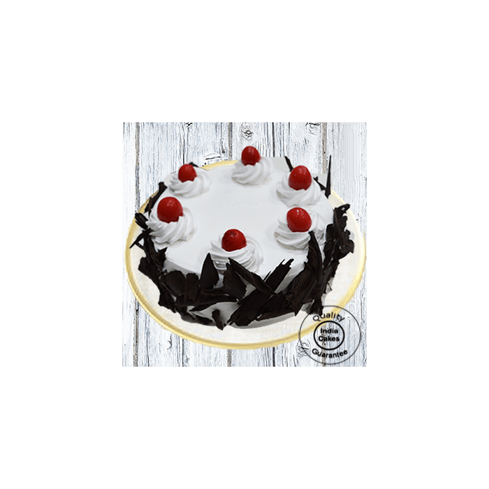 1 Kg White Choco Cream Black Forest Cake