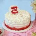 Eggless Classic Red Velvet Cream Cake For Mom Half Kg thumbnail