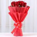 Everlasting 10 Red Roses Bouquet thumbnail