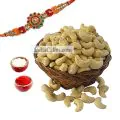 Rakhi with 200 gms Cashew Dryfruits thumbnail