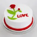 Red Rose Love Vanilla Cake Half Kg thumbnail