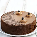 Round Coffee Cream Cake Half Kg thumbnail
