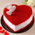 Valentines Heart Red Velvet Cake Half Kg thumbnail