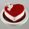 Valentines Heart Red Velvet Cake Half Kg thumbnail