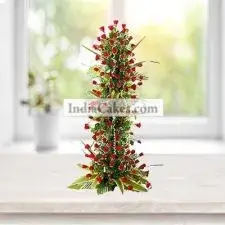 100 Red Roses Long Arrangement