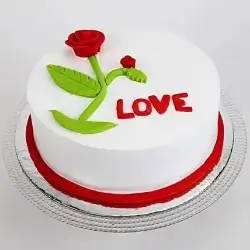 Red Rose Love Vanilla Cake Half Kg